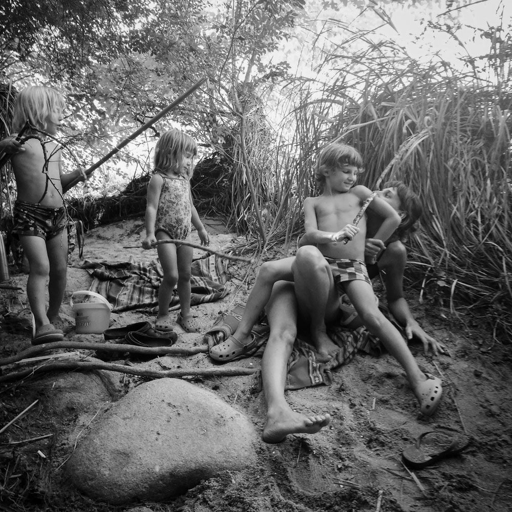 self portrait with my children